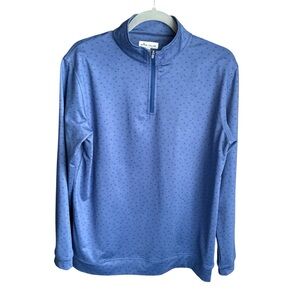 Peter Millar Crown Performance 1/4 Zip Pullover Blue XL Youth Golf Athletic